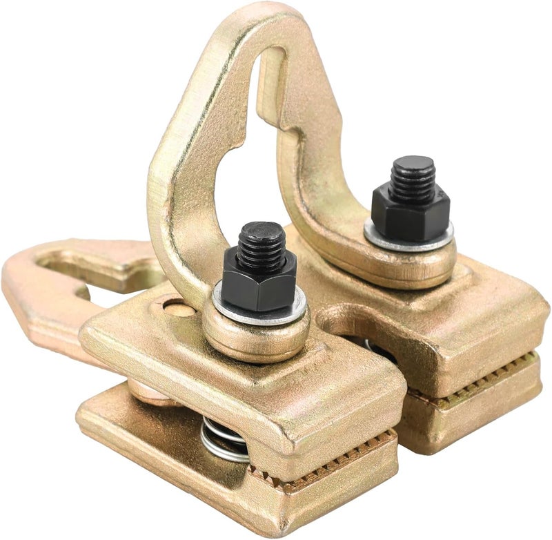 weyleity Professional 5 Ton Auto Body Repair Clamp Kit | Heavy Duty Right Angle Multi Hook Point Pull Clamp for Precision Dent Pulling and Frame Straightening, Gold Steel Back Clamp Puller - Image 1